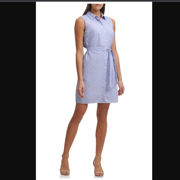 Tommy Hilfiger Chambray Shirt Dress, Sz 4, EUC - Picture 3 of 6